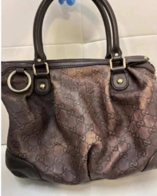 GUCCI ハンドバッグ 全体の色補修(施工前)